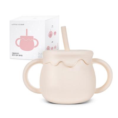 Little Cloud Honey Pot, мульти-силиконовые соломенные чашки, 2, кремовые