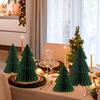 3D Paper Christmas Tree Reusable Tabletop Decor Honeycomb Tree Easy Assembly Mini Xmas Tree for Festive Party Table Centerpiece