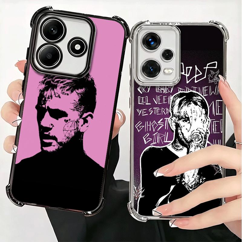 Чехол для телефона Lil Peep Hellboy Love с покрытием для Xiaomi Redmi Note 14 15 Pro Plus 13 12 11 11S 11T 10 9S 9 5G, противоударный с подушкой безопасности