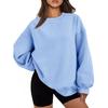 Women's Fashion Solid Color Hooded Loose Plug Sleeve Drawstring Loose Sweatshirt