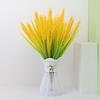7 Forks Artificial Wheat Ears Rice Plant Bouquet Realistic Simulated Non Water Needed Easy To Care Indoor/Outdoor Decor
