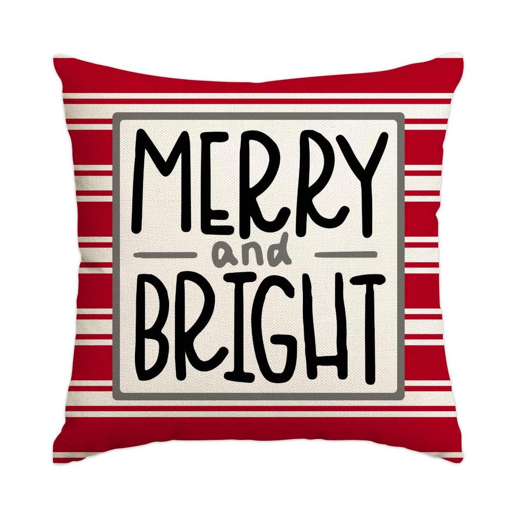 Горячая распродажа Рождественская наволочка из искусственного льна с принтом елки и снеговика - Праздничная декоративная наволочка для диванной подушки