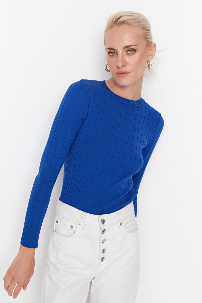 Женский модный новый свитер, оранжевый базовый трикотаж с круглым вырезом, свитер