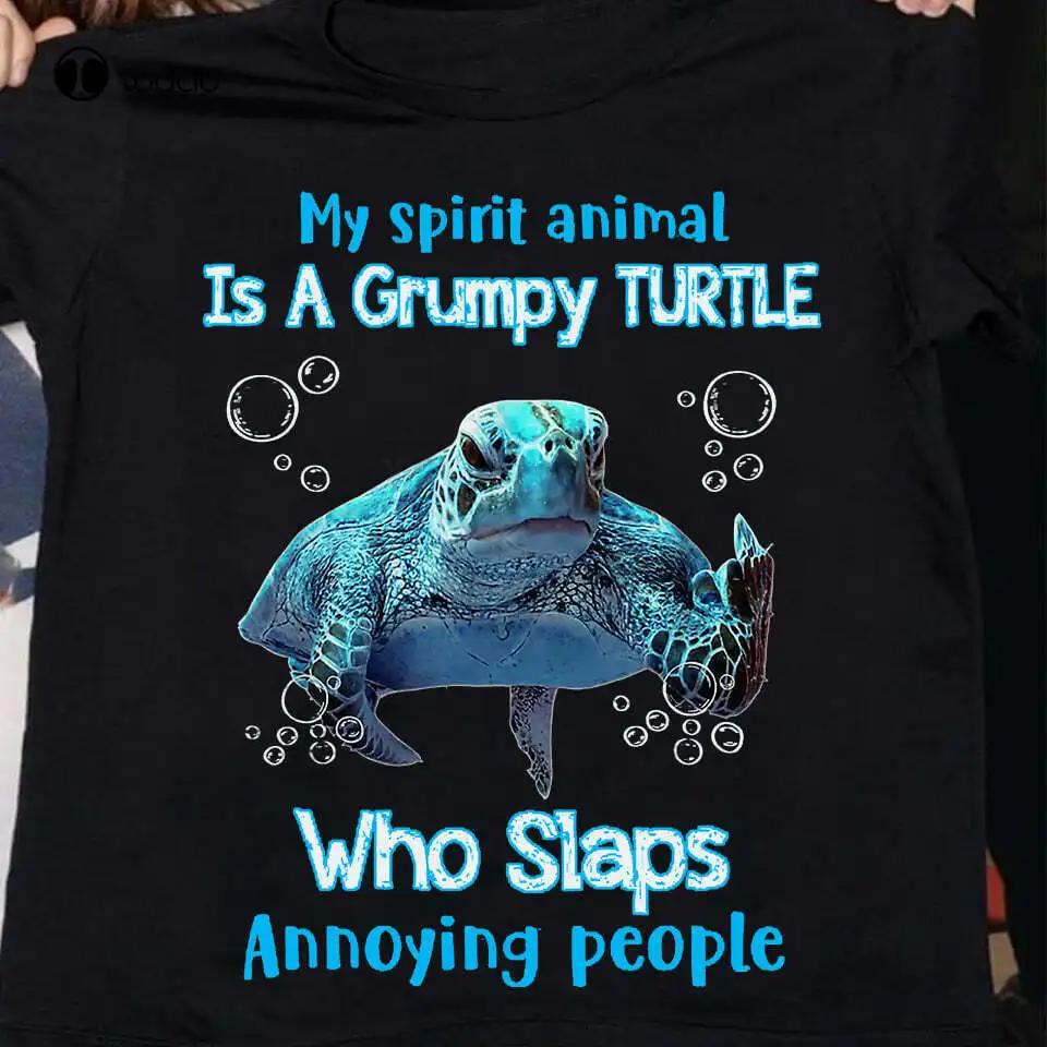 Sea Turtle TShirt Grumpy Turtle Funny Unisex Tee Hot Fashion Unisex Unisex Gift Unisexs Cotton TShirts