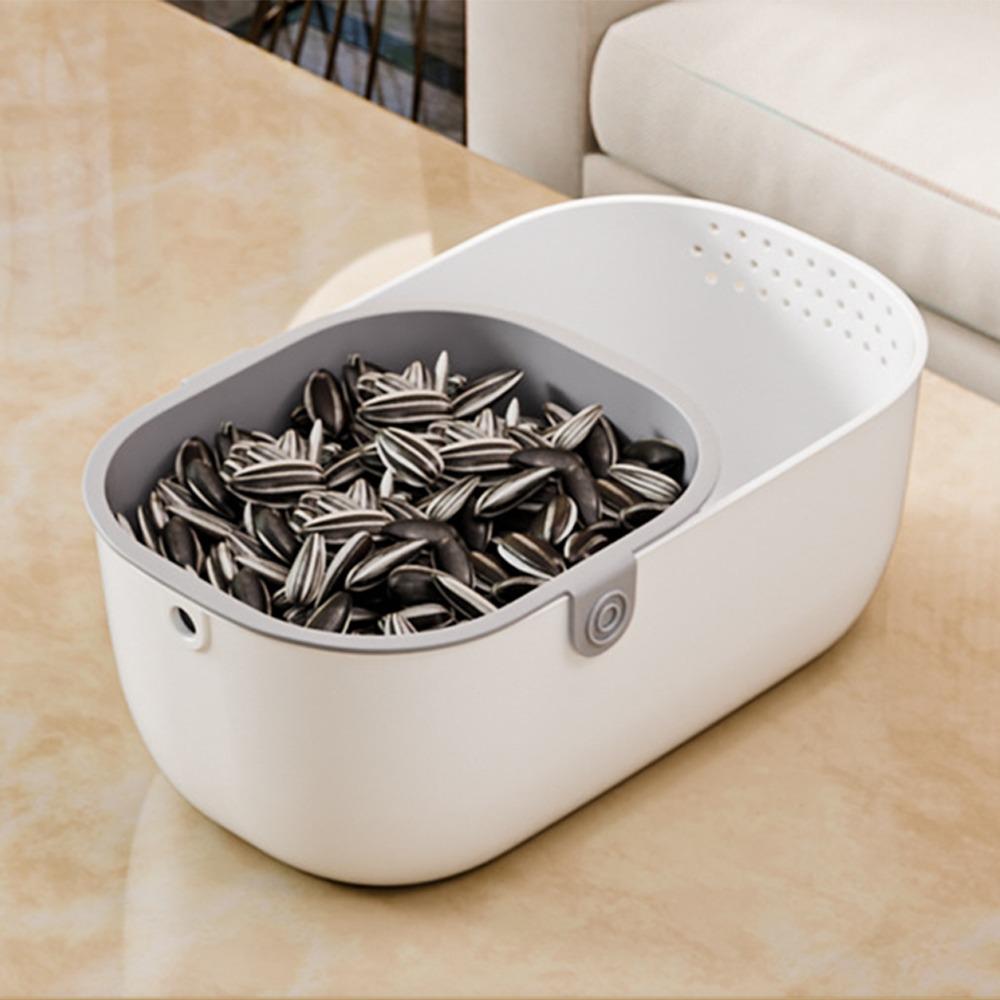 Big Capacity Double Layer Drain Basket Plastic Fruit Plate Thickened Dried Fruit Box Kitchen