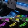 Динамическая неоновая RGB подсветка салона 2 в 1 для Tesla Model 3/Y, модуль автоматического выключения через 60 секунд, декоративная светодиодная лампа для приборной панели
