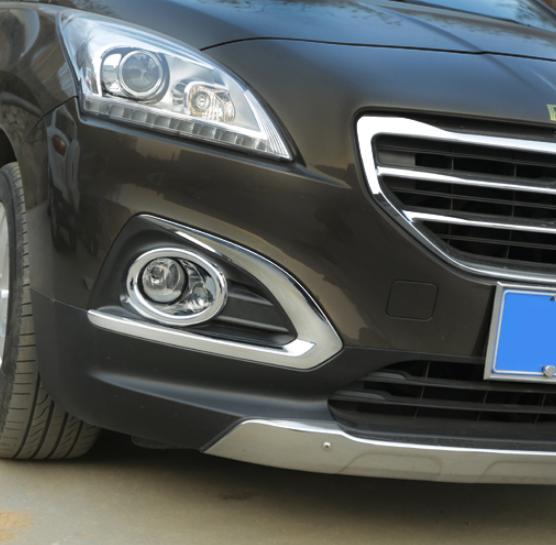 Накладка на переднюю противотуманную фару для Peugeot 3008 2013 2014 2015 Декоративная наклейка для противотуманной фары Отделка 2 шт. Хромированная защита Аксессуары