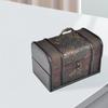 Jewelry Box Decorative Case Home Decor Wooden Treasure Chest Trinket for Charms Earrings
