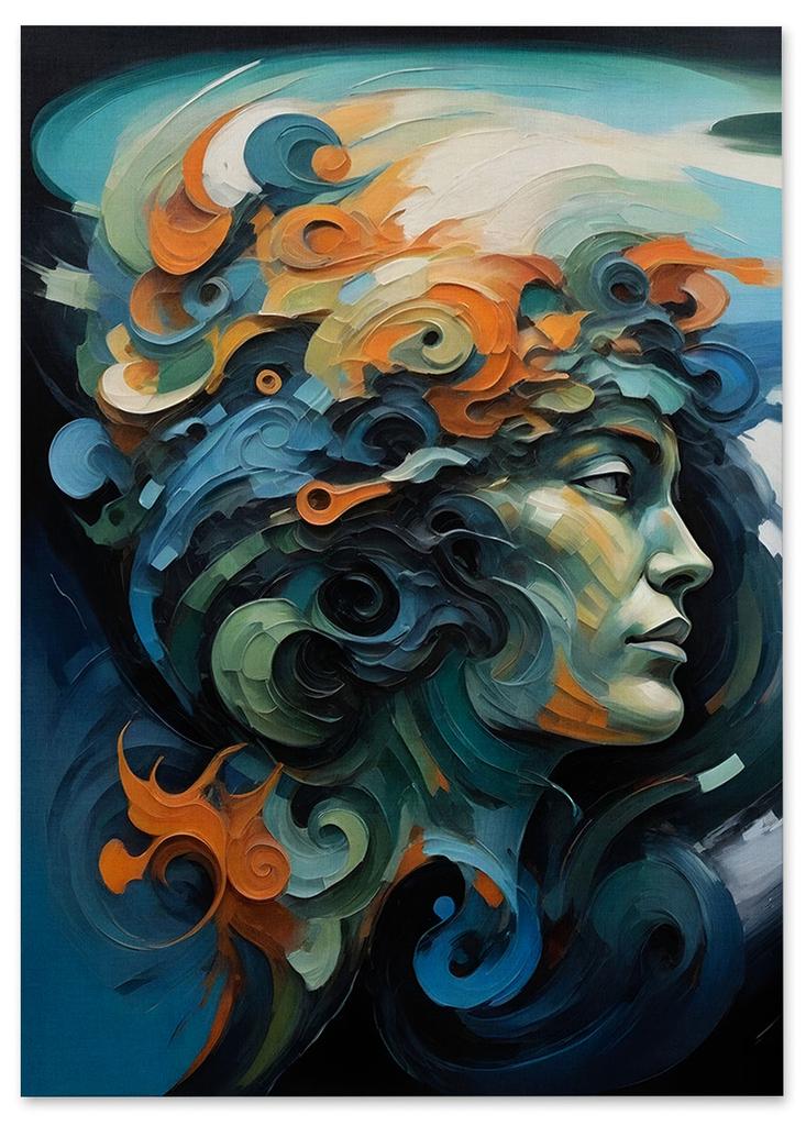 Plakat portret abstrakcja obraz