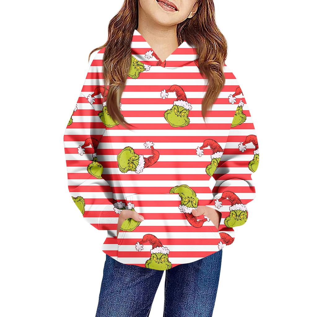 Детское худи пуловер свободного кроя с длинными рукавами, кулиской и однотонной расцветкой