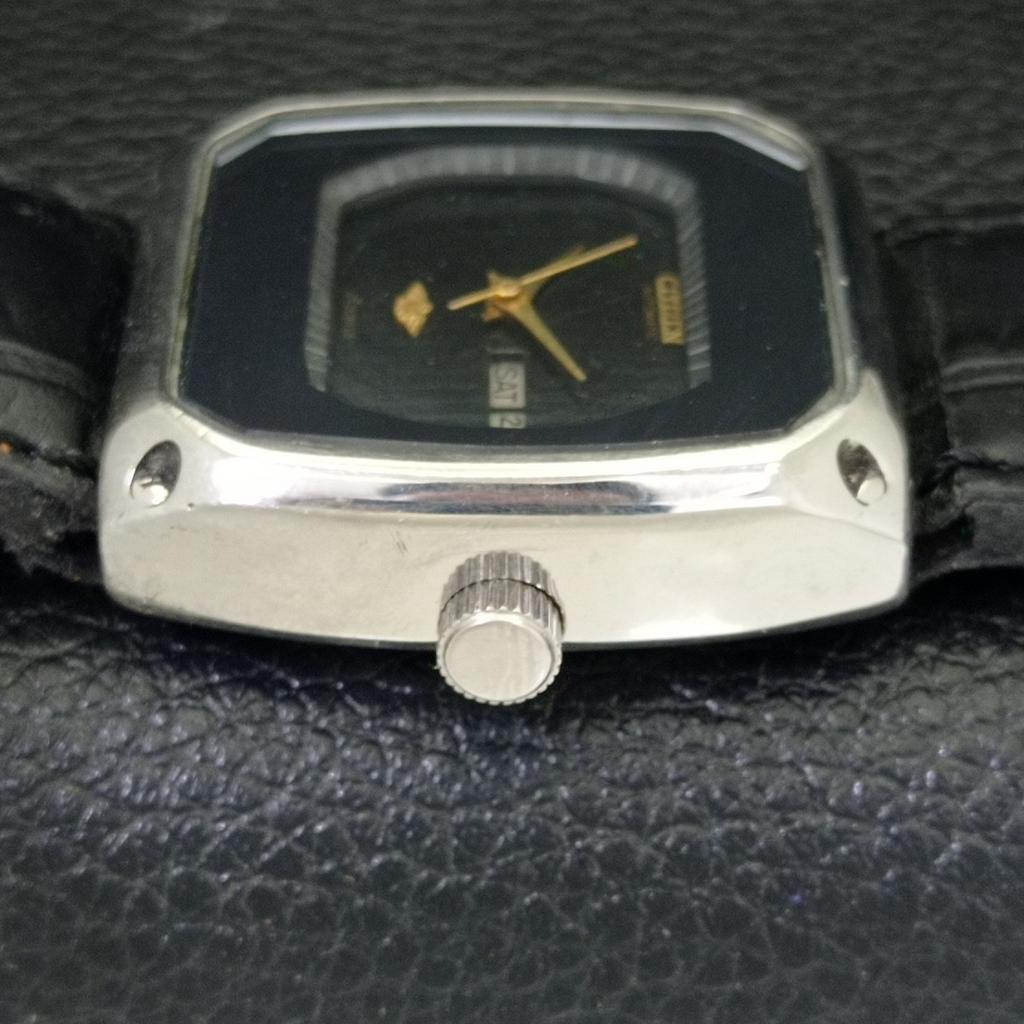 USED JAPAN CITIZEN AUTOMATIC BOY DAY&DATE ORIGINAL DIAL WATCH A432218-2 R110-a432218