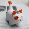 Ручная резьба по дереву котенок украшения маленькие животные творческий настольный деревянный кот украшения ремесла