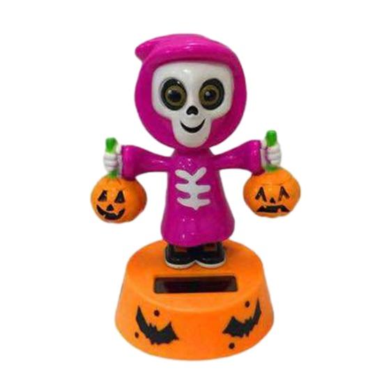 Halloween Solar Car Cartoon Swaying Car Dashboard Decor Funny Solar Swing