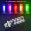 USB Touch Control LED Night Light Portable Lighting Incandescent Lamp Atmosphere Filament Light Bulb Car Bedroom Decoration