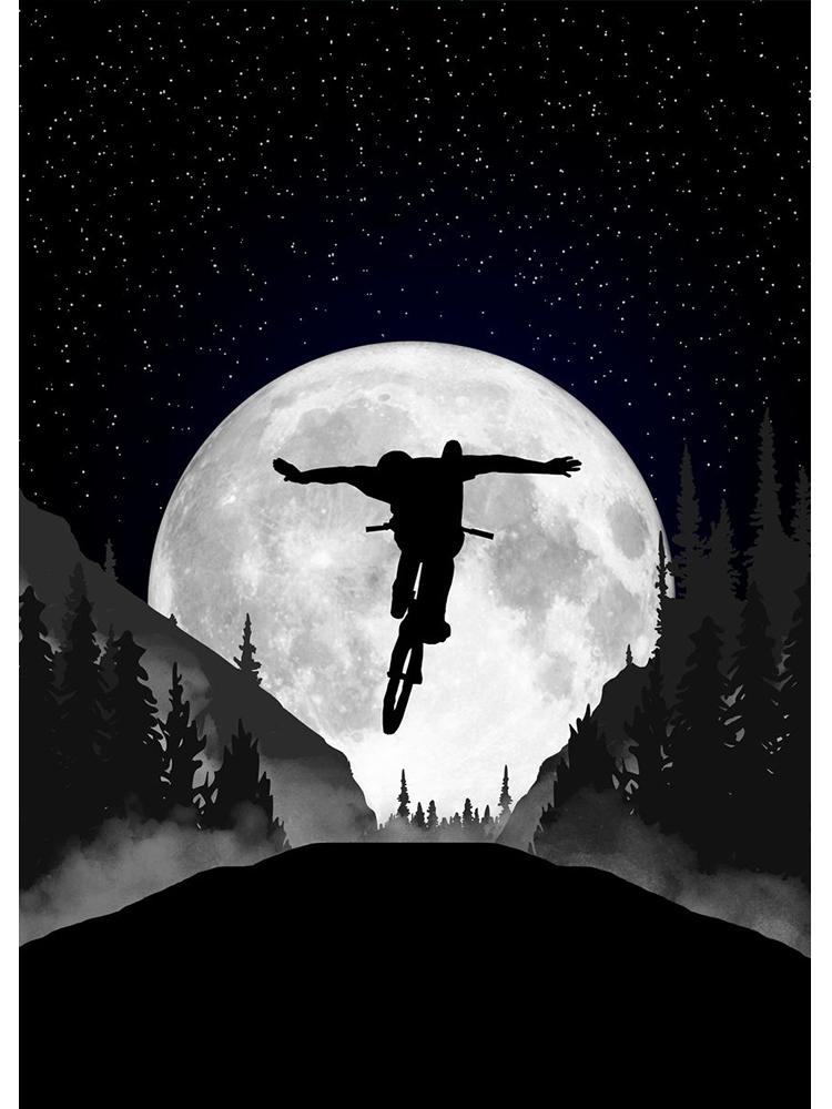 Винтажные плакаты с горным велосипедом, печать на холсте, картина для любителей спорта, настенная художественная картина для гостиной, украшение дома