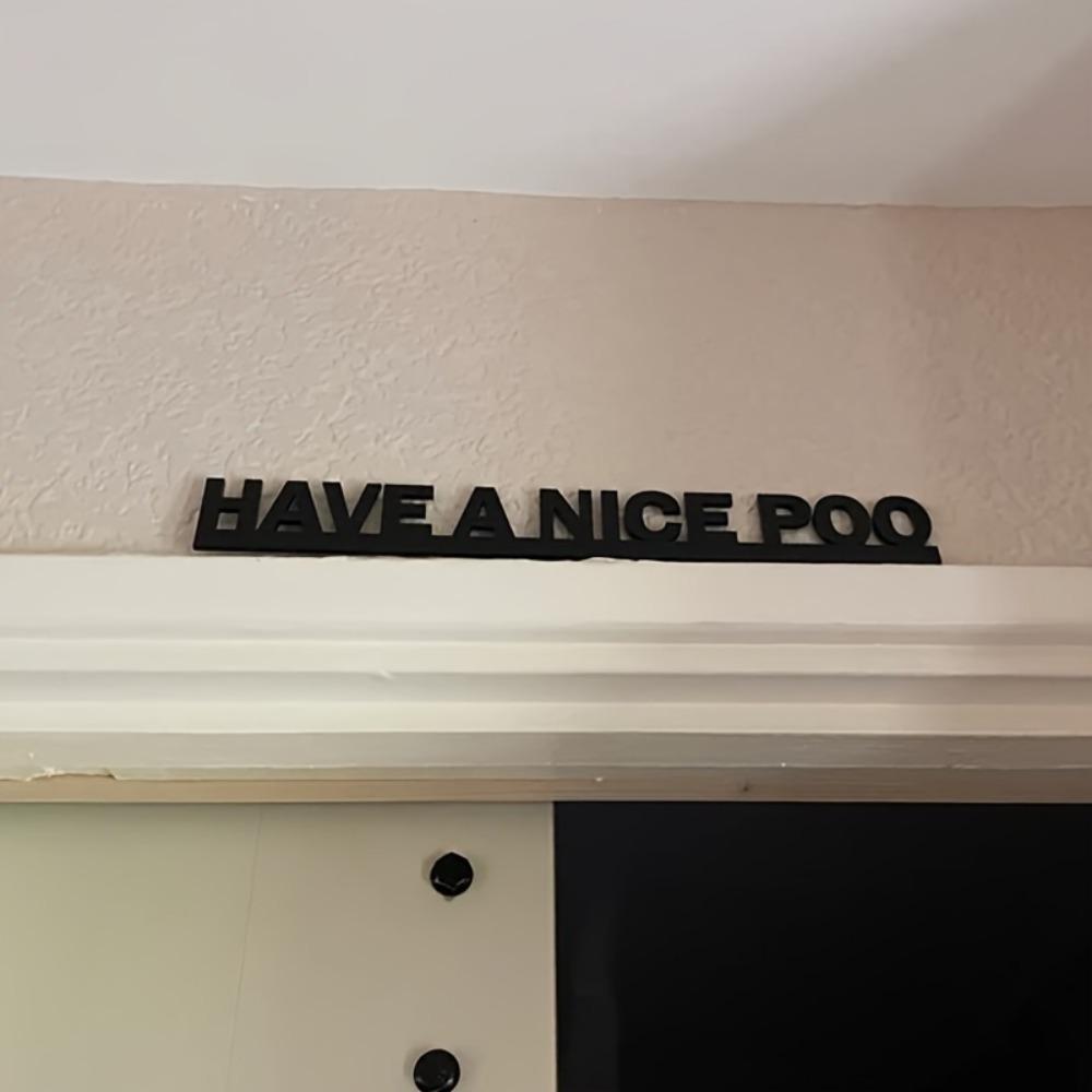 Шикарная табличка на дверной короне «Наслаждайтесь комфортным омовением» — высококачественный акрил, украшение для стен и полок, идеально подходит для прихожих.