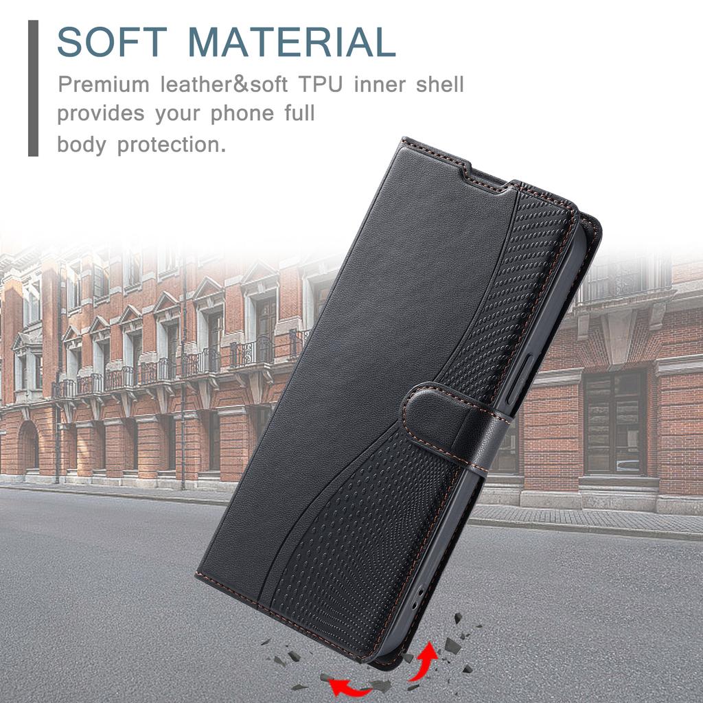 For Samsung Galaxy A55 5G Case Dots Imprinted PU Leather Flip Phone Cover with Card Slot,Strap