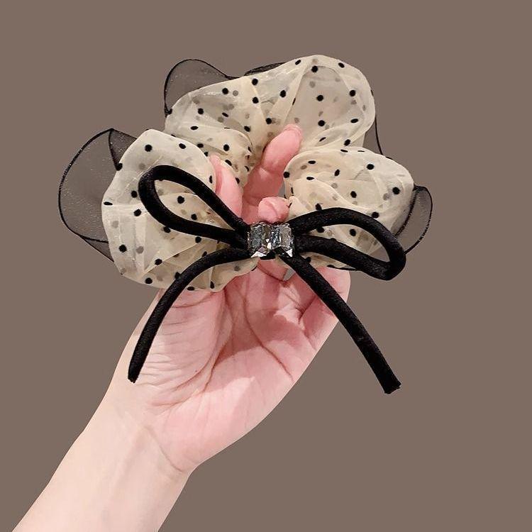 Элегантная сетчатая резинка для волос со сверкающими стразами, высококлассный роскошный аксессуар для волос для женщин, стиль 2025