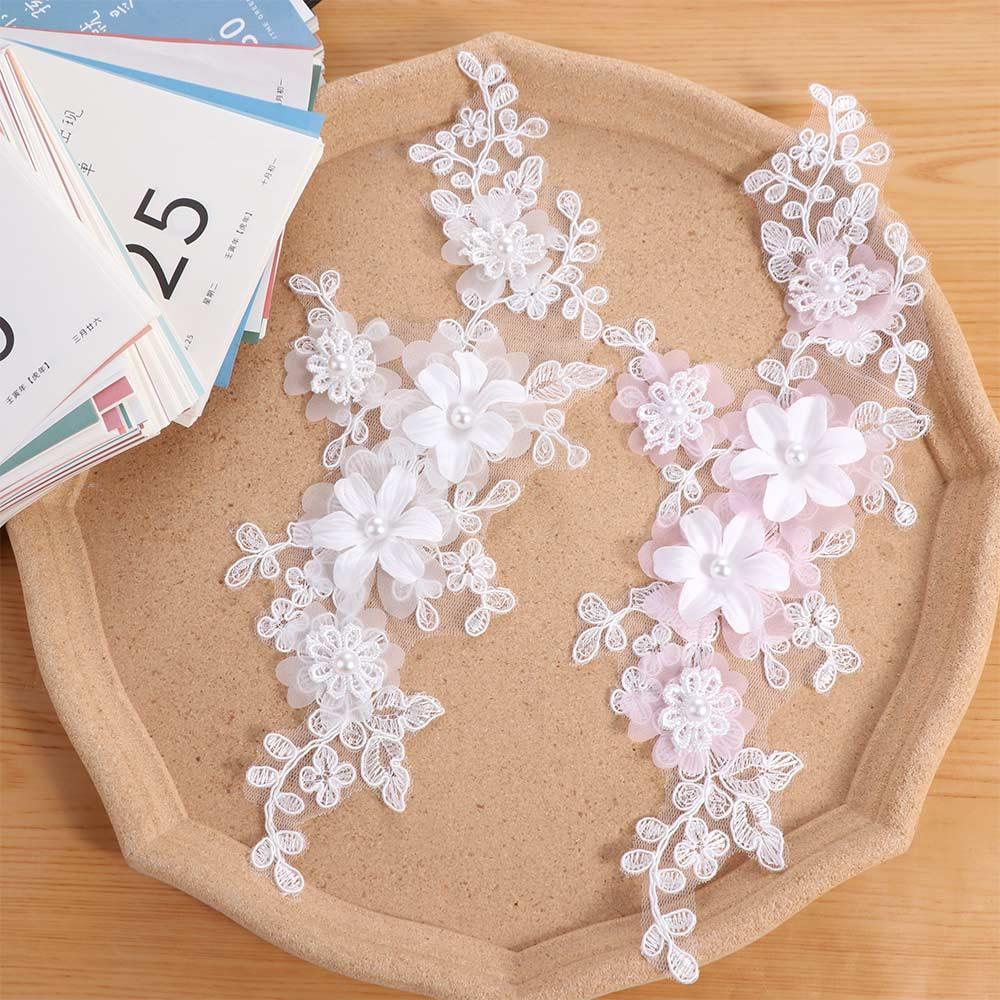Beaded Embroidery Flower Appliques Lace Clothing Applique Evening Dress Clothing Patches Women