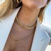 Vintage Multi-layer Coin Pendant Choker Necklace For Women Gold Silver Color Fashion Chunky Chain Necklaces Jewelry