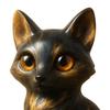 Luxury Fox Sculpture Healing Fox Statue Lucky Animal Figurine Home Office Desktop Decoration