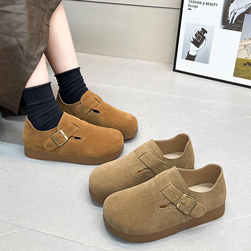 Британский ретро 2025 весна новинка корейская версия ленивые туфли на мягкой подошве удобные и универсальные туфли Doudou одинарные туфли женские