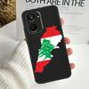 Lebanon Flag Map Case For Realme C55 C53 C51 C35 C33 C30 C67 C21Y C25s C15 9 10 12 11 Pro Plus GT Neo5 Cover