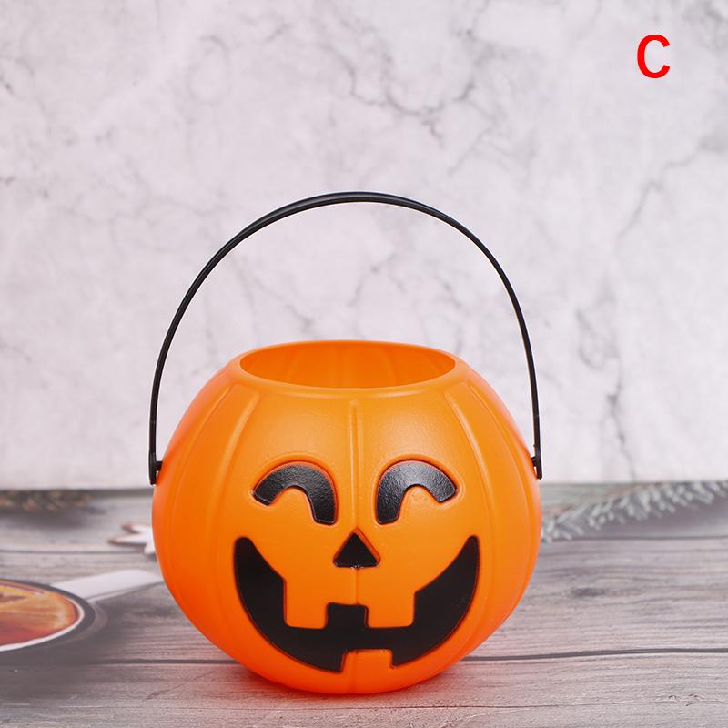 Halloween Party Props Plastic Pumpkin Bucket Decorate Halloween Decoration