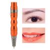 Профессиональная полуперманентная тату-ручка для глаз, бровей, губ, перезаряжаемая тату-машинка оранжевого цвета