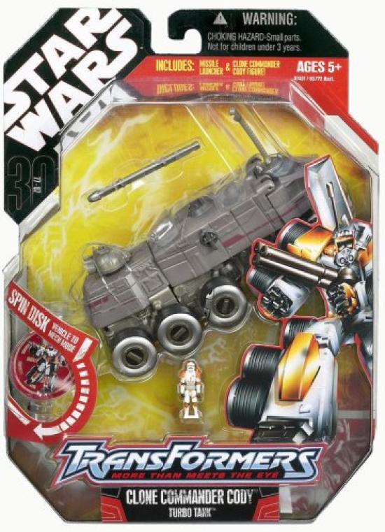 Star Wars Transformers Commander Turbo Tank Cody/Clone