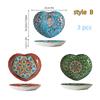 Bohemian Ceramic Love Plate High Value Household Creative Vegetable Plate Fruit Plate Steak Plate All Season Applicable Tablewar