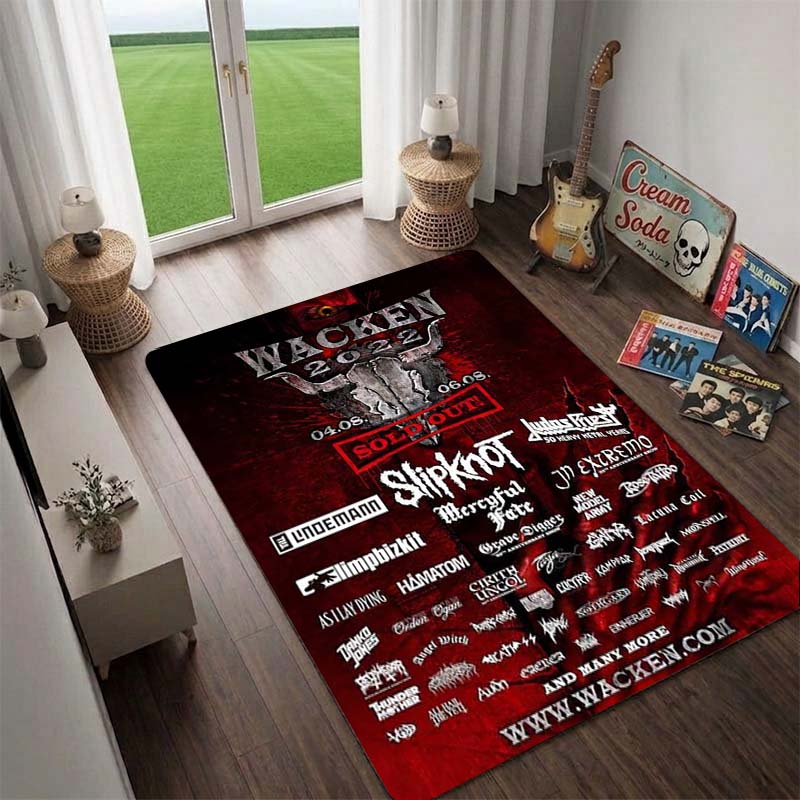 Germany WACKEN Open Air Rug, Floor Mat for Computer Chair, Doormat,Living Room Rug, Bedside Carpet