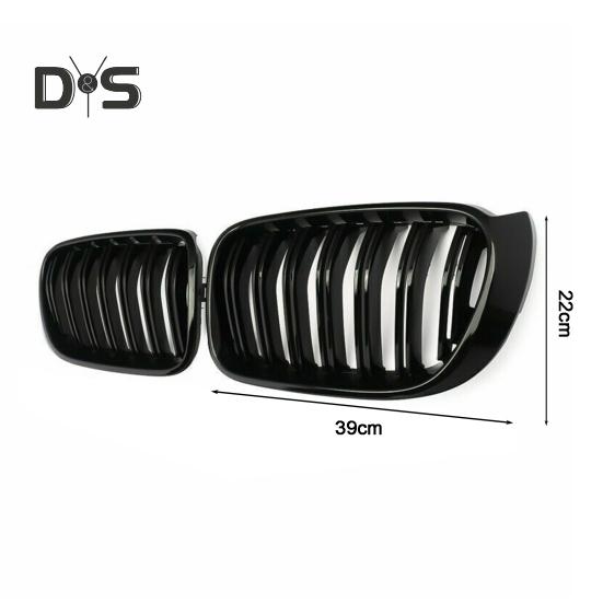 Глянцевые черные передние решетки 51117338571 51117338572 51137367422 для BMW X3 X4 Series F25 F26 14-16