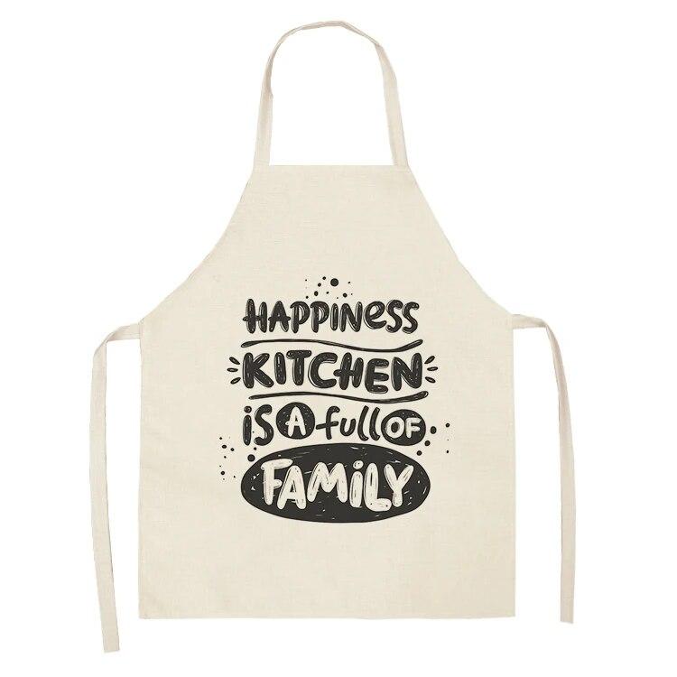 1 Piece Letter Men's and Women's Kitchen Aprons Linen Apron Home Apron Home Cooking Apron Catering Cleaning Apron Wholesale
