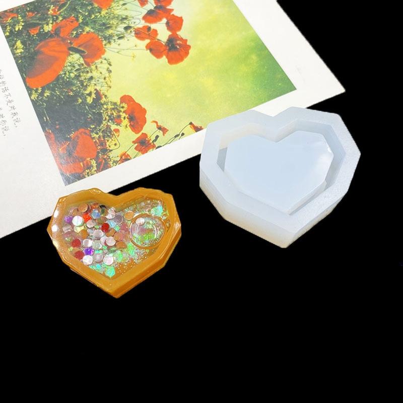 Resin Shaker Molds Silicone Resin Casting Molds Epoxy Quicksand Molds for DIY Pendant Charm Jewelry Making Accessories