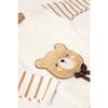 (boxed) Suzene With Teddy Bear Embroidered 100% Cotton Newborn Clothes 5-piece Hospital Bodysuit Set