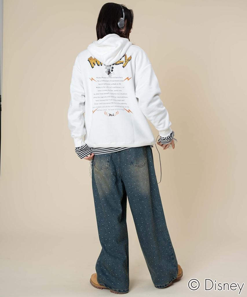 WEGO Unisex Disney Graphic Disney Size White Hoodie/Sweatshirt, Fall/Winter Casual, Gift, Men's, L,