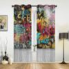 Граффити Настенные Шторы для Спальни Гостиной Шторы Кухни Детской Комнаты Оконные Шторы Современный Домашний Декор