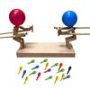Bamboo Battle Balloon Game Fast-Paced Wooden Fencing Puppets for Thrilling Balloon Fight Fun Innovative Poke Balloon Toy