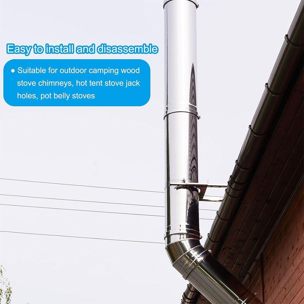 Diameter 6CM Chimney Pipes Stainless Steel Stove Pipes Flue Extension Tube Tents