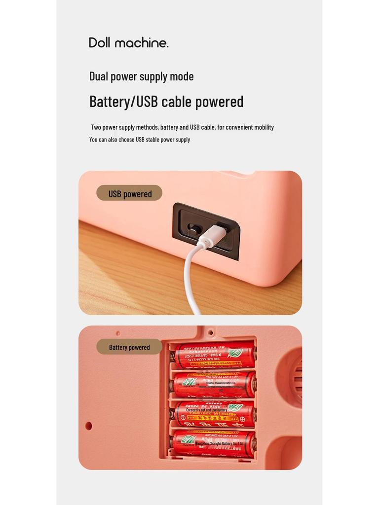 Little Rabbit Kids' Claw Machine - Cute Plush Toy with Sound & Light for Boys and Girls