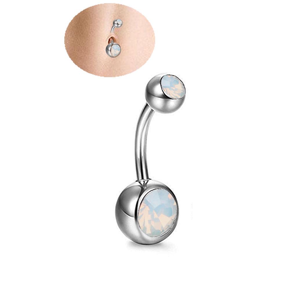 Rose Gold Opal Belly Ring - Hot Selling Navel Jewelry