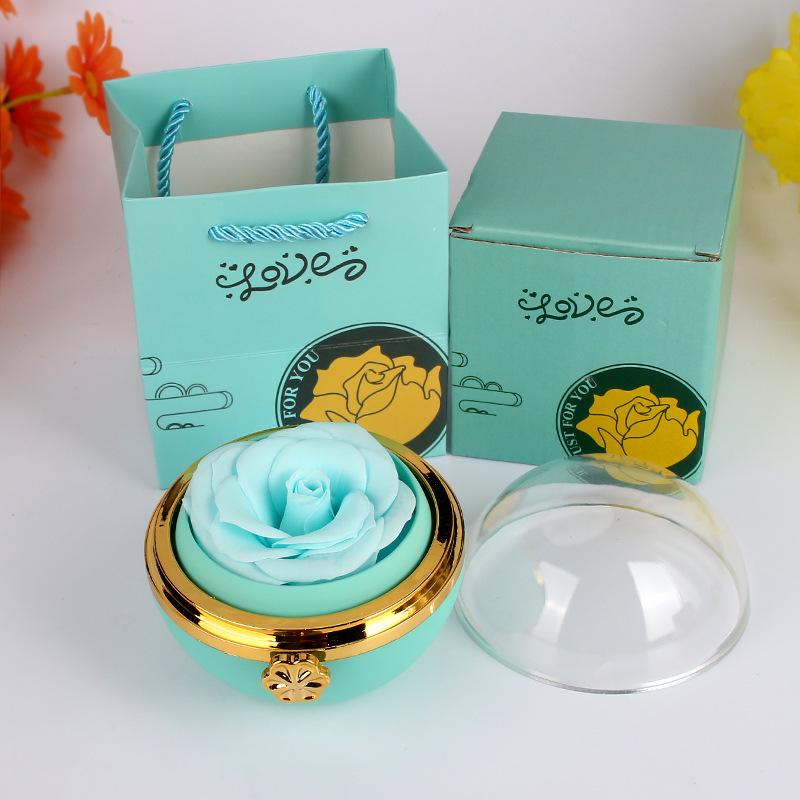 Cross-border Valentine's Day Senior Sense Expression Gift Eternal Flower Rotating Jewelry Gift Box Commemorative Birth Day