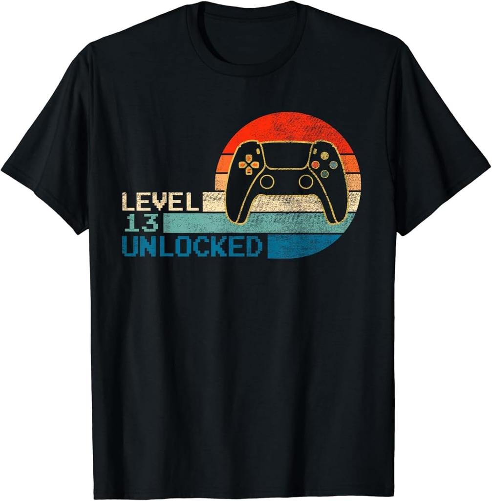 Video Game Controller Unlocked Level 13 Birthday Boy T-Shirt