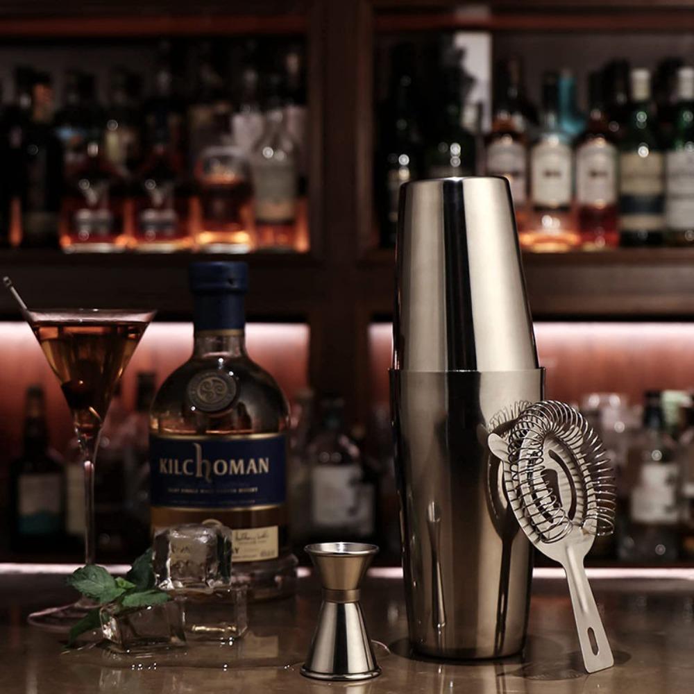 3/4Pcs Stainless Steel Cocktail Mixer Kit 600/700ml Professional Cocktail Mixer Set Anti-corrosion Rustproof Wine Mixer