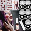Realistic Vampires False Teeth Set With Blood Effect And Safe Dental Cosplay For Halloween Costume Accessories