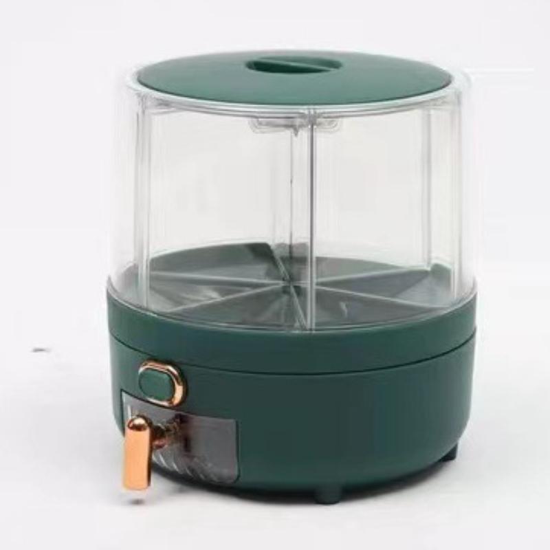 Вращающееся ведро для риса, контейнер для хранения зерна, пищевой, бытовой, разделенный, герметичный, влагонепроницаемый, защищенный от насекомых, коробка для хранения зерна, банка для риса
