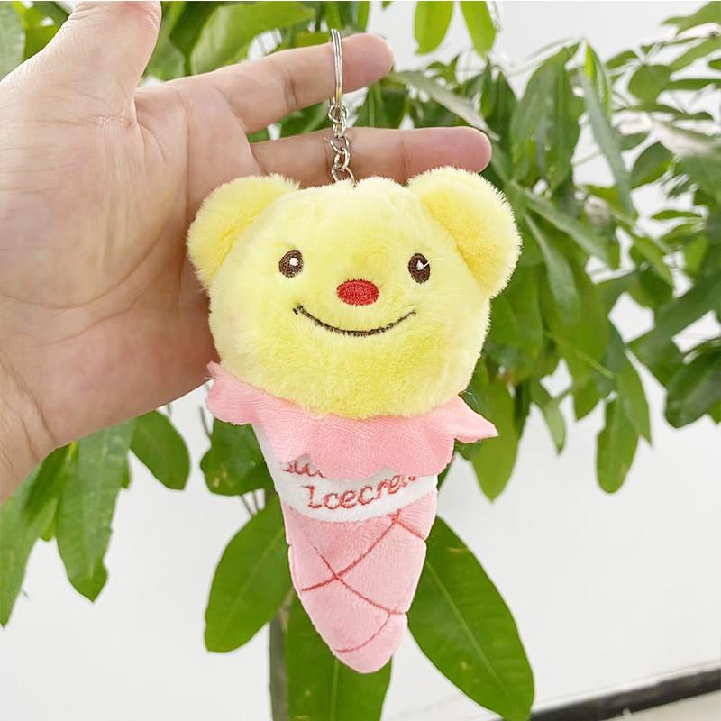 Причудливый плюшевый брелок-кукла в виде медведя-мороженого, мягкая плюшевая игрушка для детей и коллекционеров