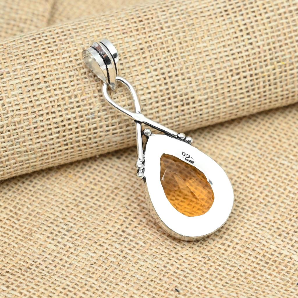 Шкентель дизайнера стерлингового серебра 925 ювелирных изделий драгоценной камня топаза меда Хандмаде для подарков