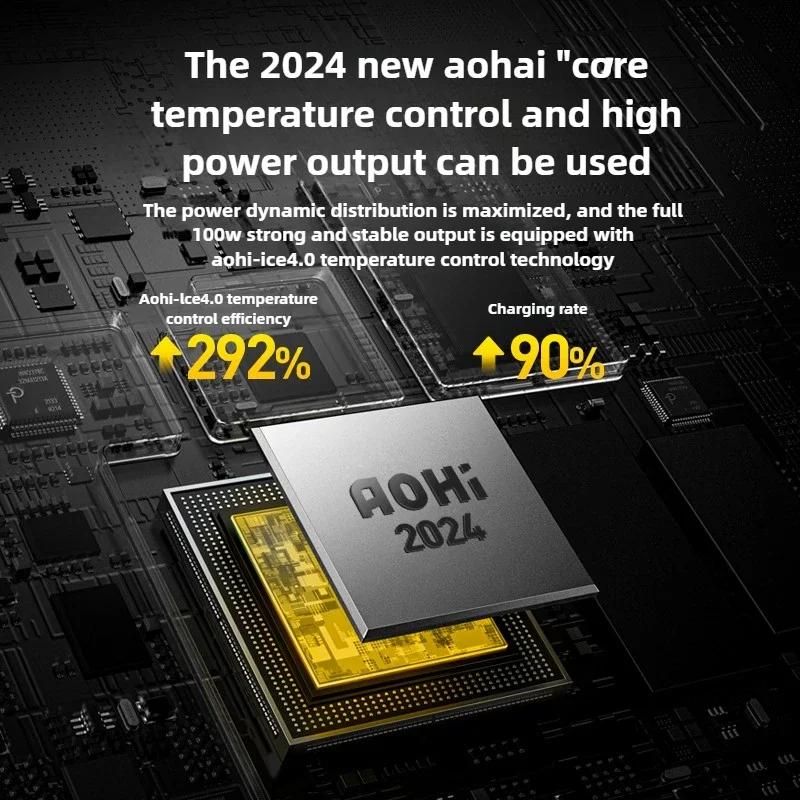 100 Вт GaN зарядное устройство с двойным интерфейсом Type-C, сверхбыстрая зарядная головка, набор кабелей для передачи данных, подходит для мобильных телефонов/ноутбуков